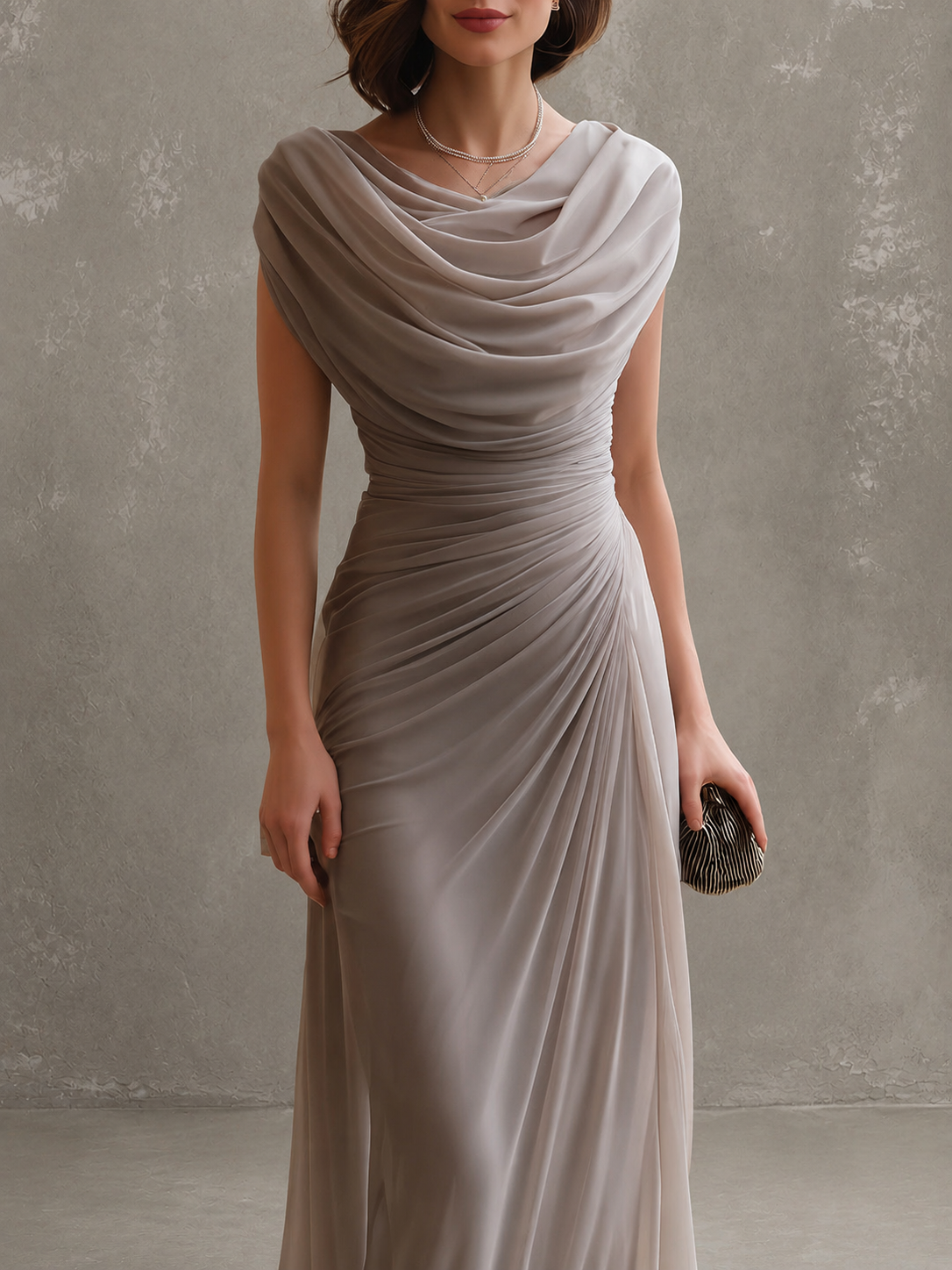 Jilliann Maxi Dress with Ruched Bodice