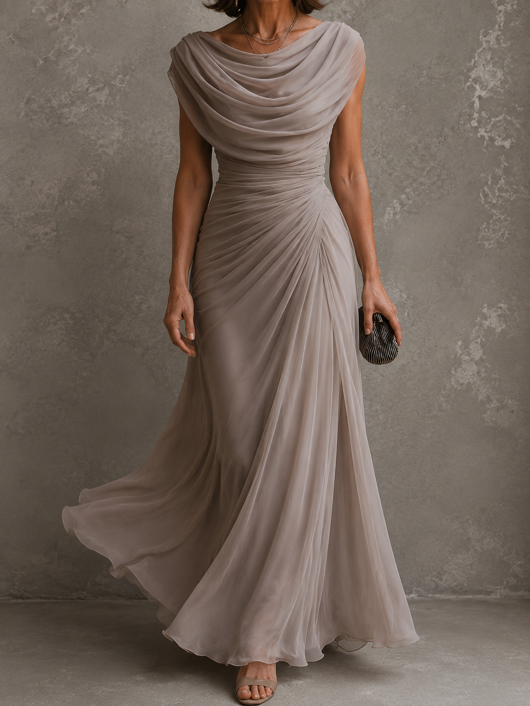 Jilliann Maxi Dress with Ruched Bodice