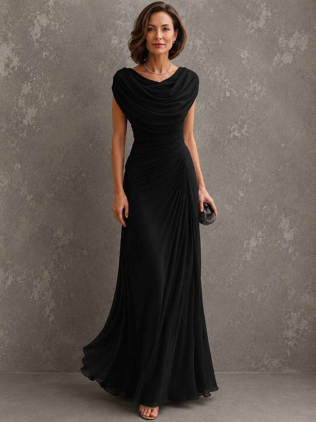 Jilliann Maxi Dress with Ruched Bodice