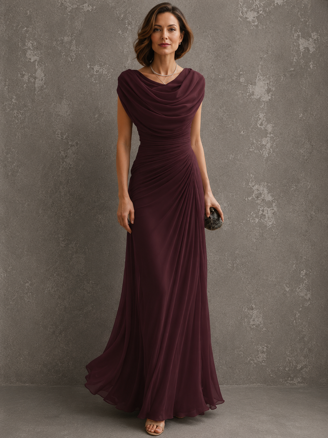 Jilliann Maxi Dress with Ruched Bodice