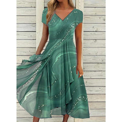V neckline and drape detail