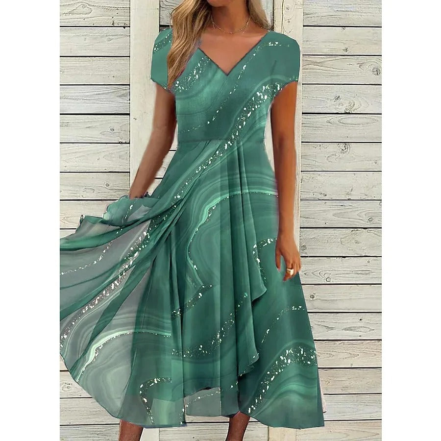 V neckline and drape detail