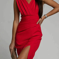 Evening dress in red