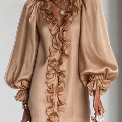 Ottilie Ruffled Puff-Sleeve Mini Dress