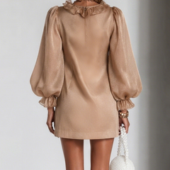 Ottilie Ruffled Puff-Sleeve Mini Dress