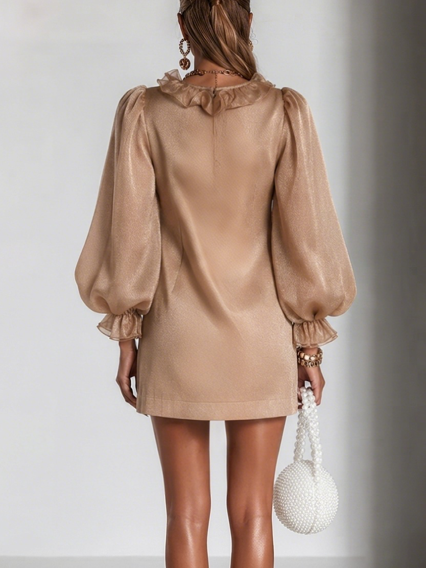Ottilie Ruffled Puff-Sleeve Mini Dress