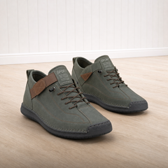 Hazel cushioned comfort sneakers in olive green