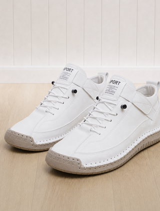 Hazel cushioned comfort sneakers in white